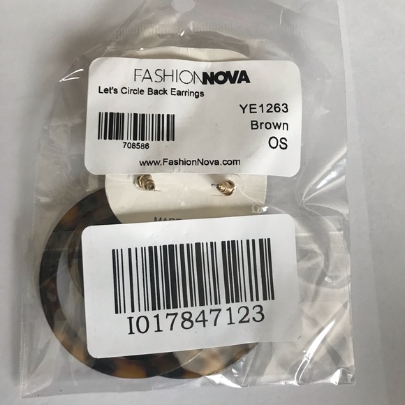 $6 w/bundle NWT Fashion Nova Tortoise Earrings - Picture 5 of 5